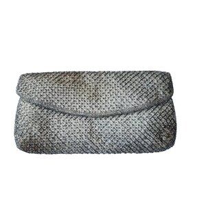 VTG Bags By JOSEF Handbeaded In Hong Kong Fold Over Clutch Handbag Purse *AS IS*